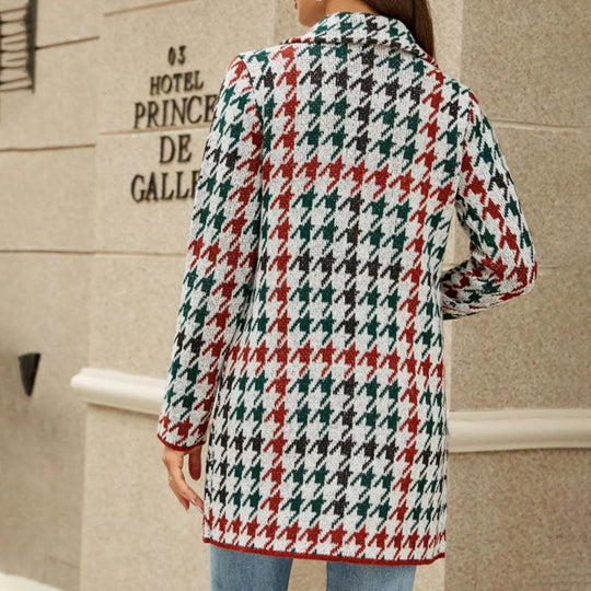 R&B | Jacke mit Karomuster Klassischer Schnitt Struktur und Statement