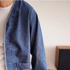 R&B | Herren Jeansjacke mit V-Ausschnitt