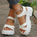 R&B | Einfarbige Freizeitsandalen