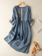 R&B | Besticktes Kleid aus Baumwolle