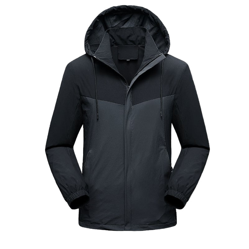 R&B | Wasserdichte Herren Sportjacke mit verstellbarer Kapuze