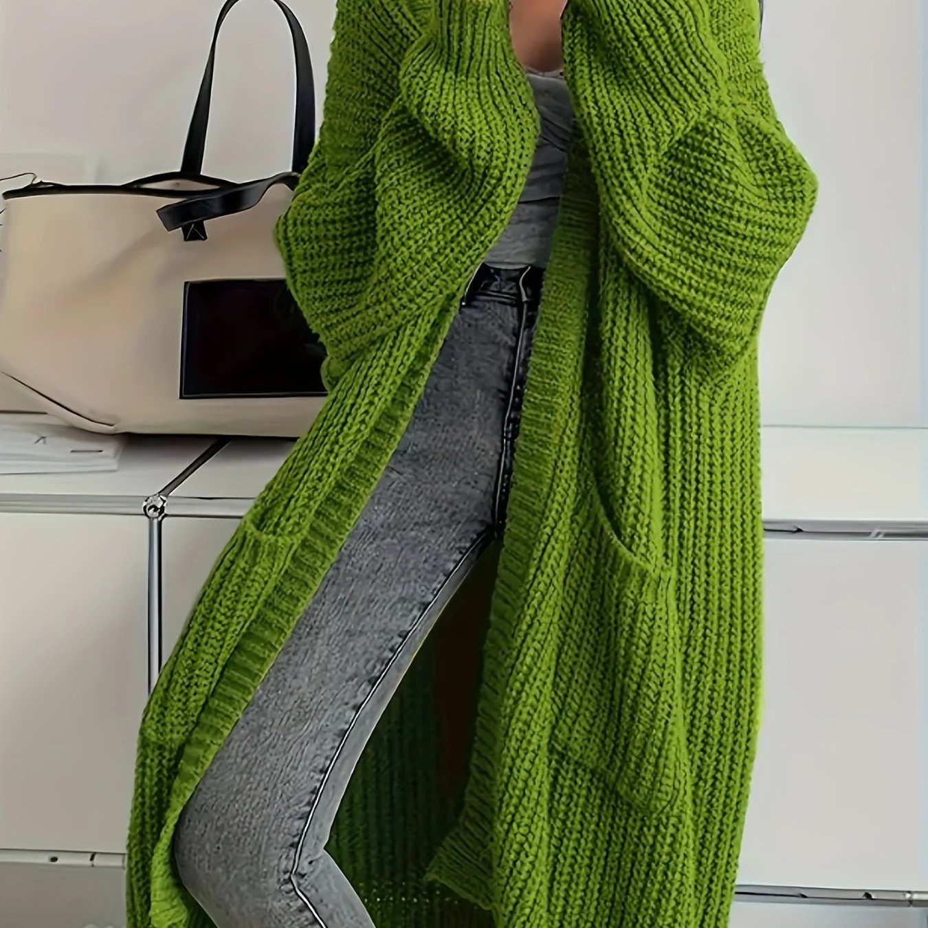 R&B | Strickcardigan mit Gürtel für Damen