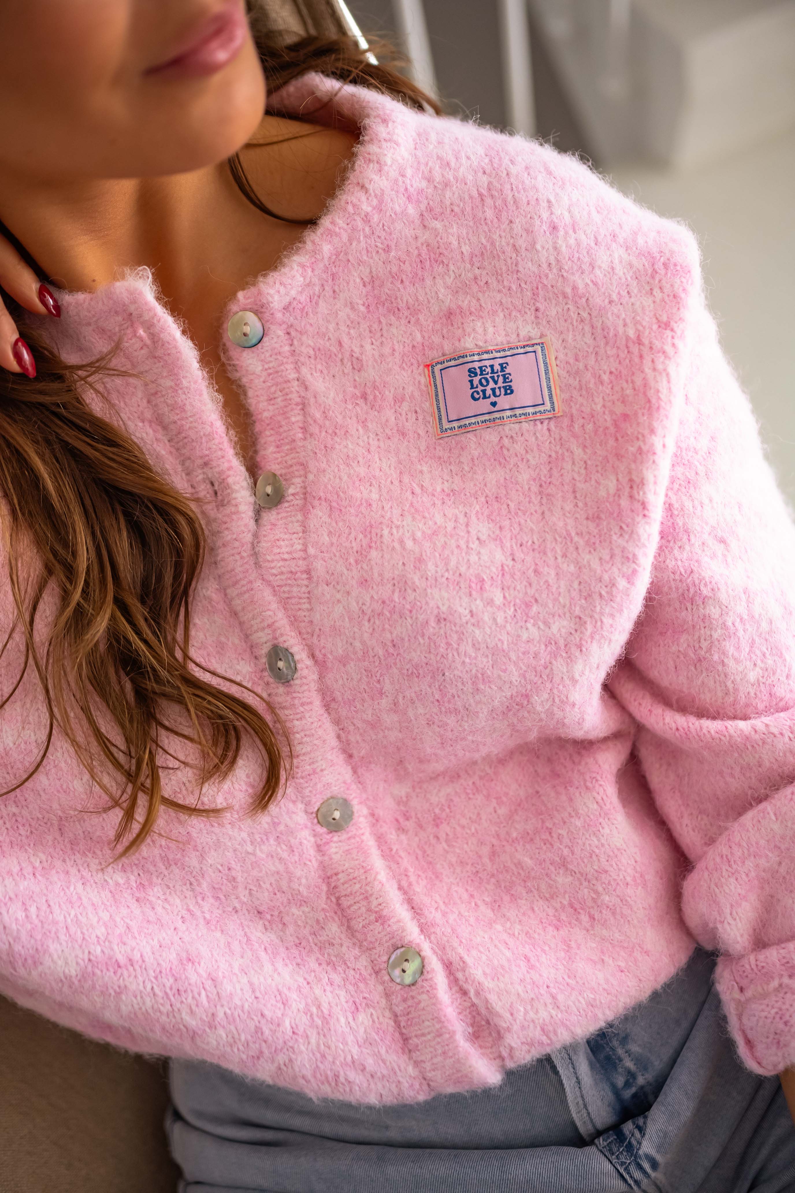 R&B | Schicker Pink Gesteppter Cardigan für Geschichtete Looks