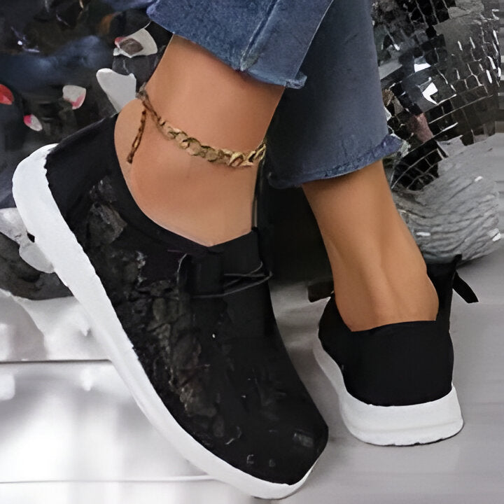 Mia | Damen Mode Spitze Turnschuhe R&B