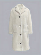 R&B | Lange Plüschjacke mit Großen Knöpfen Polyester Elegant und Warm