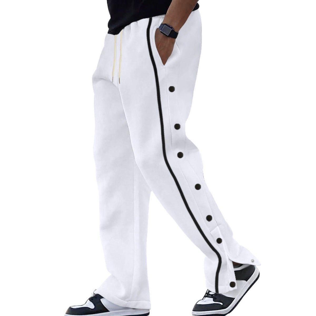 R&B | Gerade Sporthose mit Knöpfen