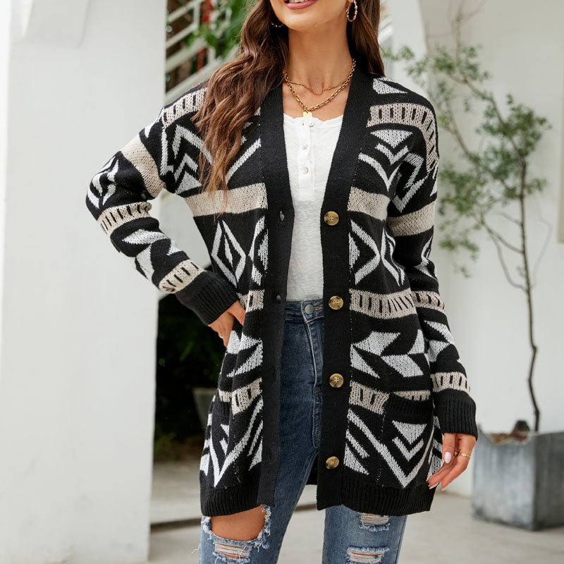 R&B | Lässiger Strick Strickjacke