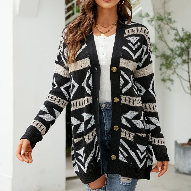 R&B | Lässiger Strick Strickjacke