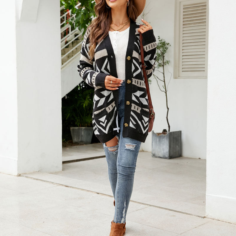 R&B | Lässiger Strick Strickjacke