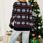 R&B | Weihnachtlicher Strickpullover Mit Winterdesign