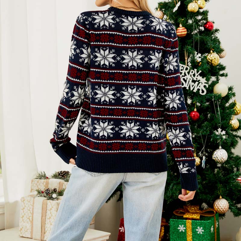 R&B | Weihnachtlicher Strickpullover Mit Winterdesign