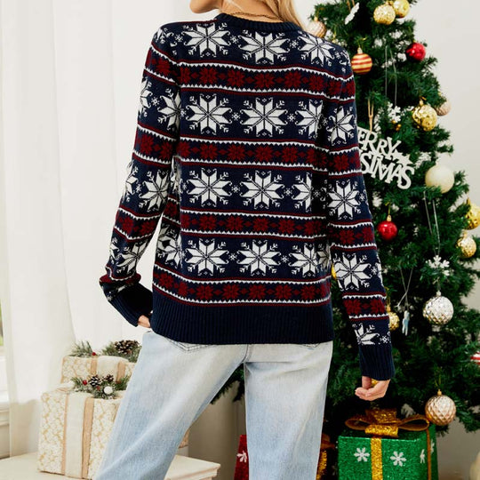 R&B | Weihnachtlicher Strickpullover Mit Winterdesign