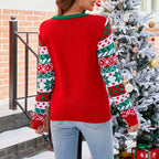 R&B | Weihnachtlicher Strickpullover Mit Festlicher Stickerei