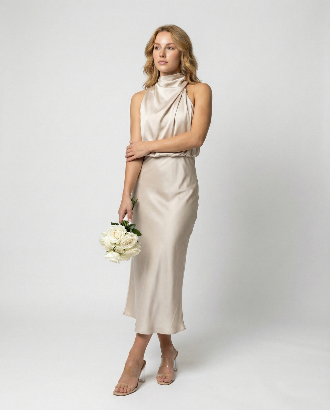 Glänzendes Langes Abendkleid mit Elegantem Schnitt | R&B