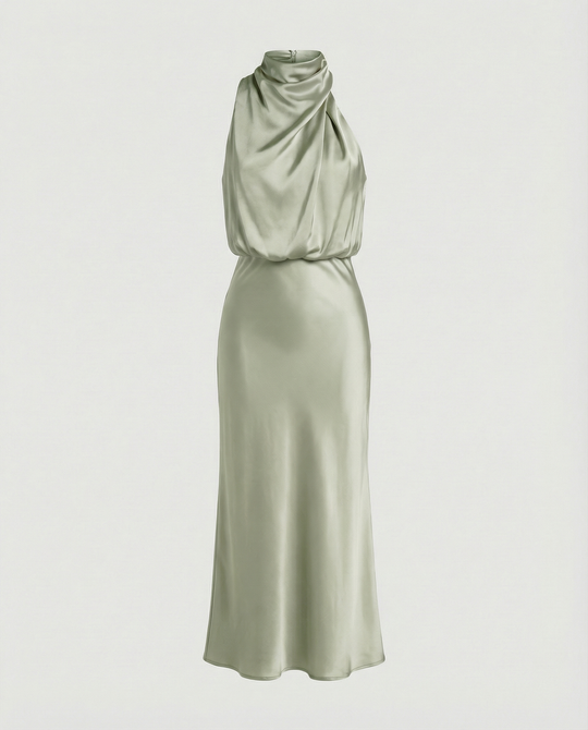 Glänzendes Langes Abendkleid mit Elegantem Schnitt | R&B