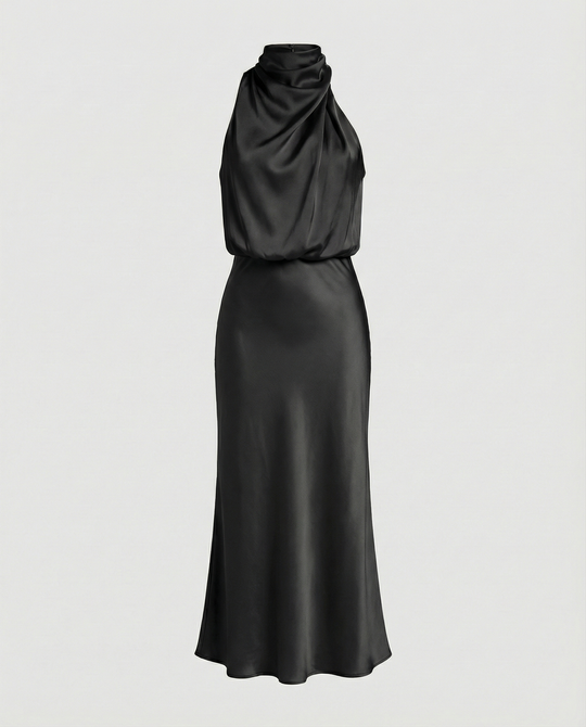 Glänzendes Langes Abendkleid mit Elegantem Schnitt | R&B