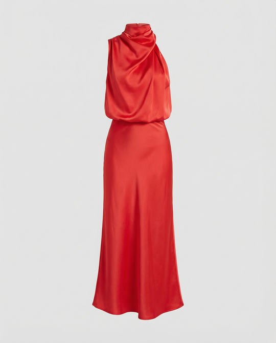 Glänzendes Langes Abendkleid mit Elegantem Schnitt | R&B