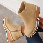 R&B | Damen Ankle Boots mit Plateausohle und seitlichem Reißverschluss