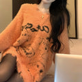 R&B | Ghost Jacquard Lockere Halloween Strickpullover