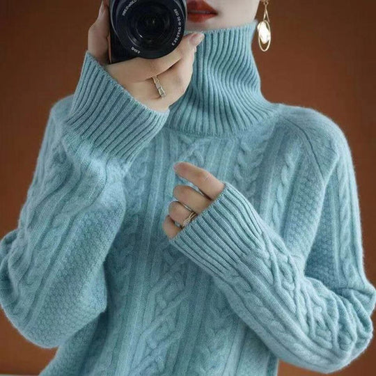 R&B | Gestrickter Rollkragenpullover