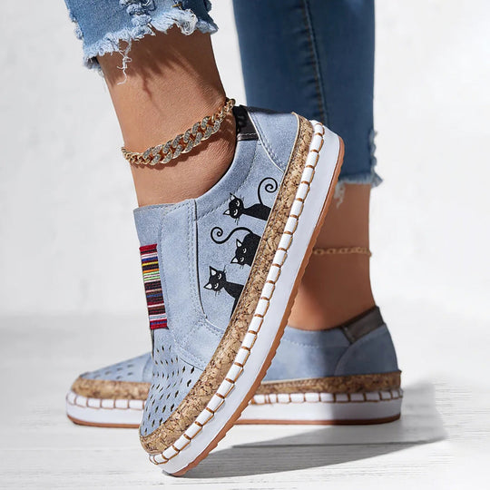 Retro flache Freizeitschuhe R&B