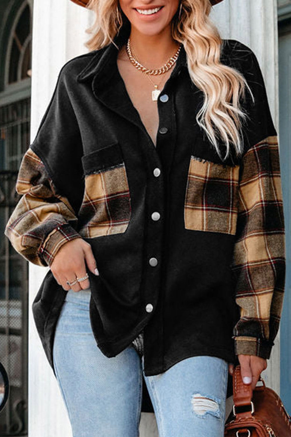 R&B | Gepunktete Flanellhemden Polyester und Baumwolle Einzigartiger Look