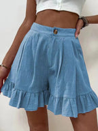 R&B | Lässige Shorts mit weitem Bein