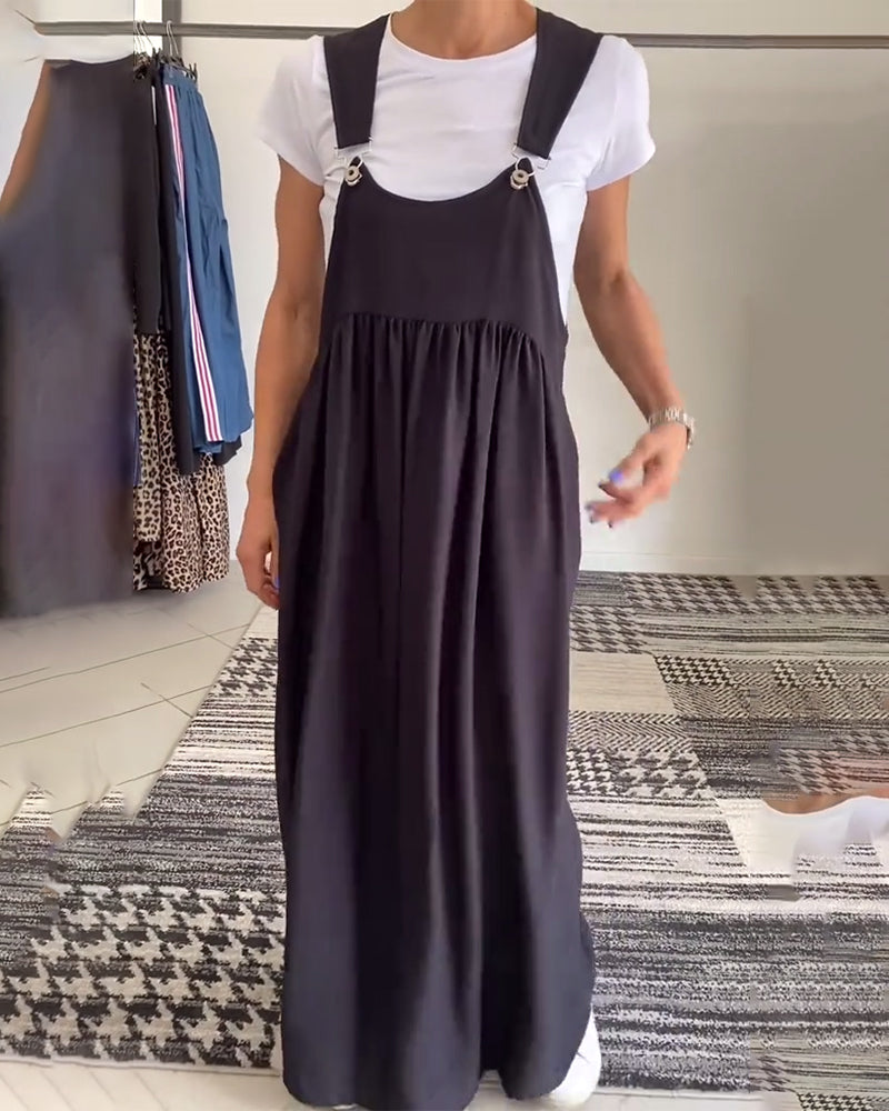 R&B | Kleid Lässig Einfarbig Hosenträger