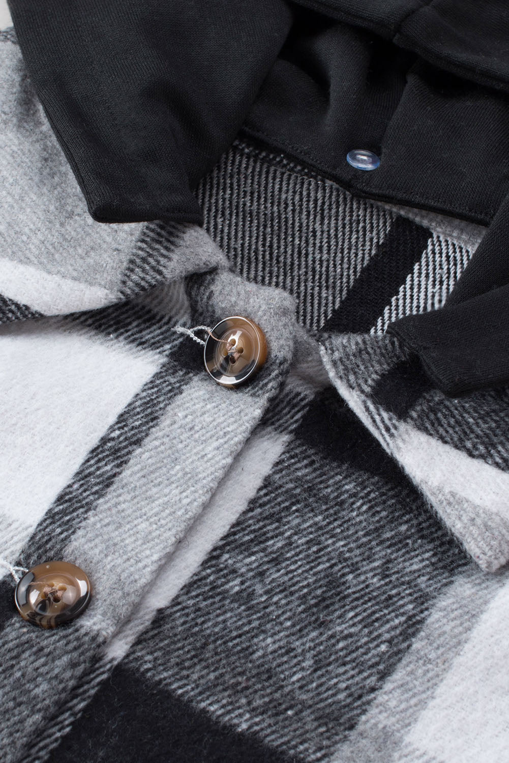 R&B | Gitter Oversized Jacke mit Kapuze Lässiger Komfort Warm und Trendy