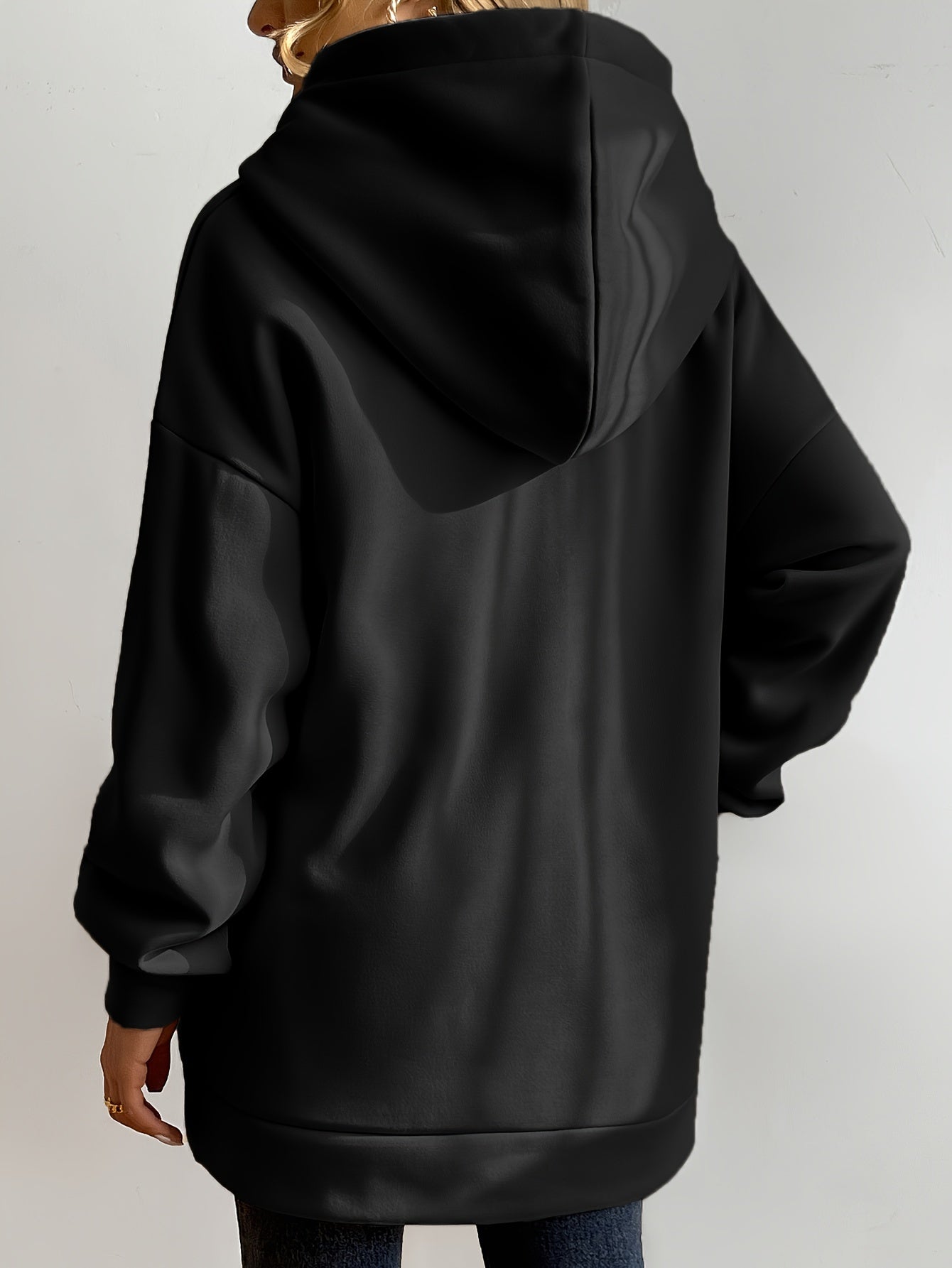 R&B | Comfort - Extrem Bequemer Langer Zip-Up-Plüsch-Hoodie mit Kapuze für Damen