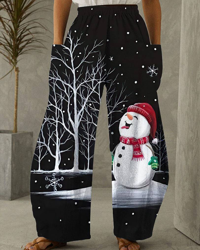 R&B | Weihnachtsdruck Freizeit Hose