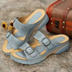Damen Sandalen aus Leder mit verstellbarem Riemen R&B R&B
