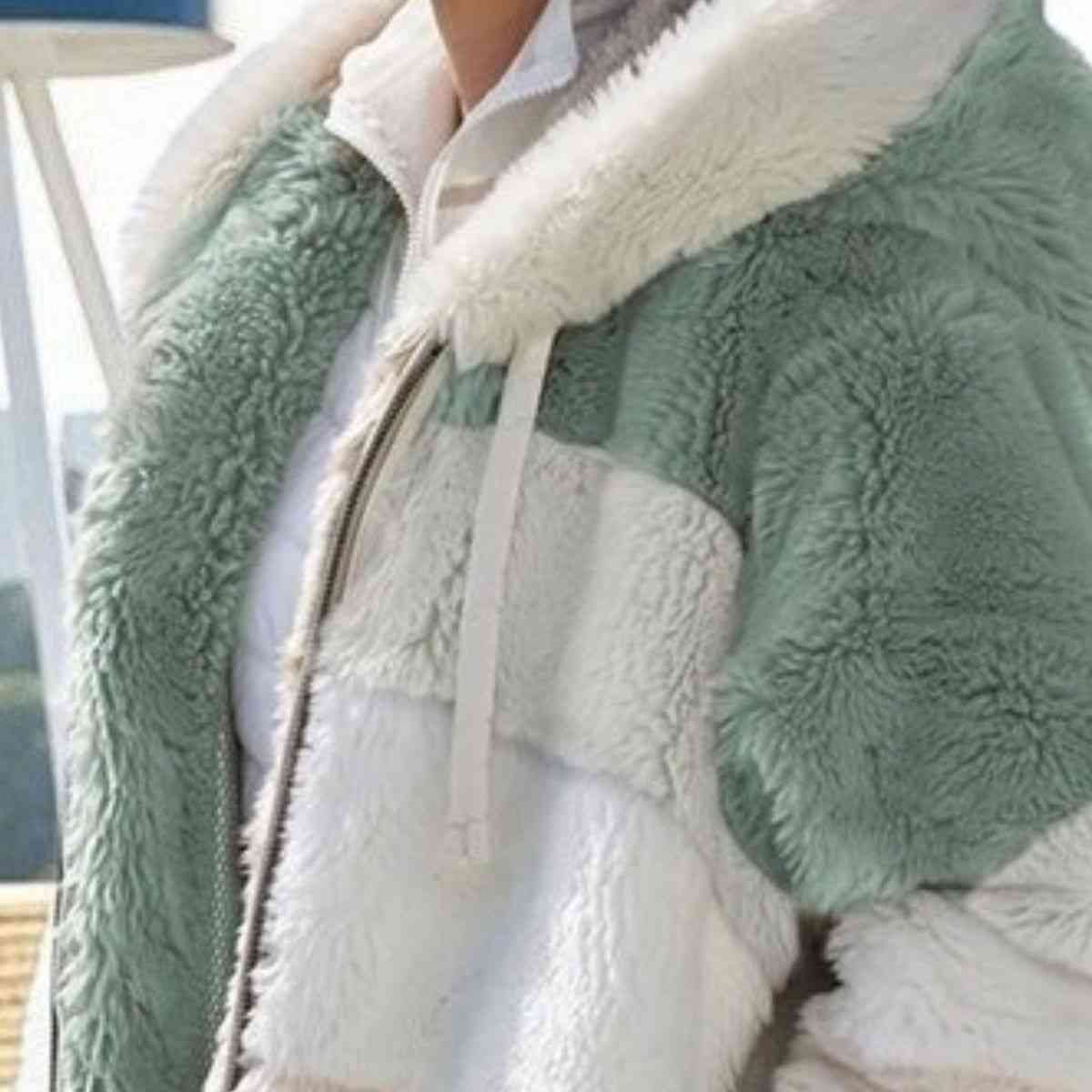 R&B | Color Block Zip-Up Kapuzenjacke
