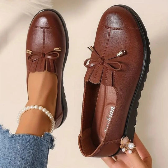 Damen-Slip-On Mokassins aus Leder R&B R&B
