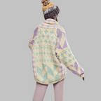 R&B | weiche Jacke mit modernen geometrischen Mustern