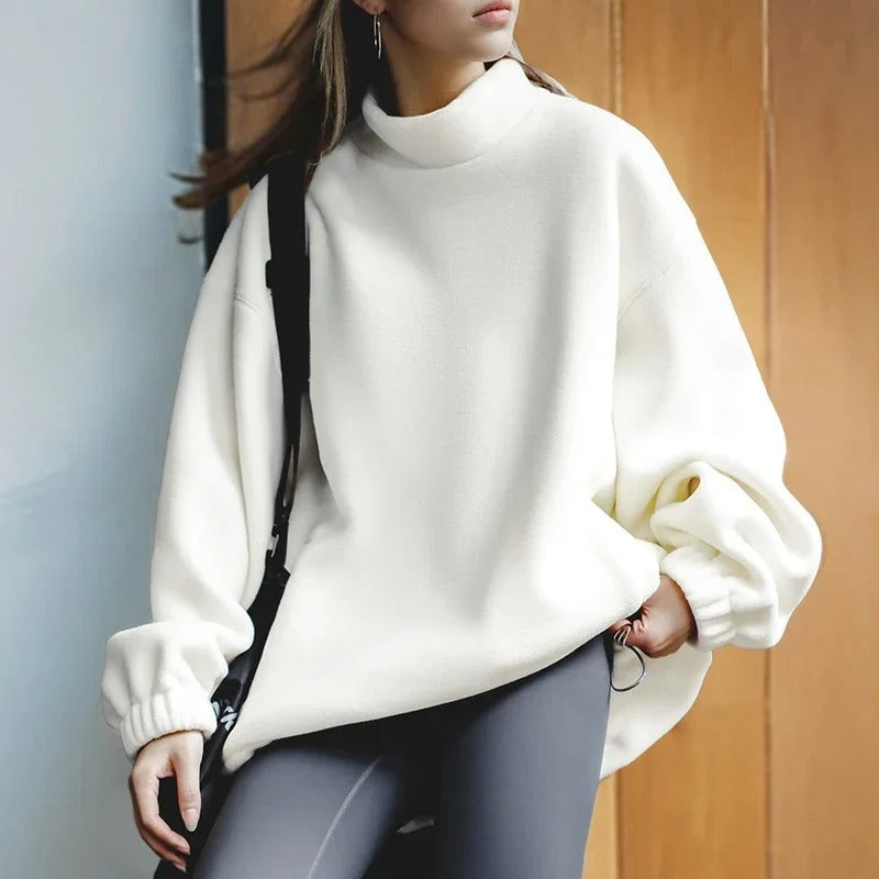 R&B | Oversize-Pullover mit Stehkragen