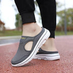 R&B Damen Slip-On-Pantoletten aus Mesh mit seitlichen Ausschnitten