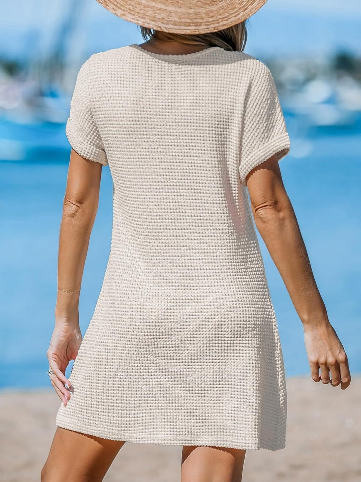 R&B | Blusenkleid mit V-Ausschnitt und Knick