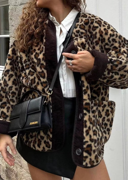 R&B | Leopardenmuster Lockeres Jacket