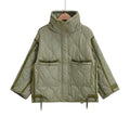 R&B | Baumwolljacke Hüftlang mit Stehkragen und Kordelzug