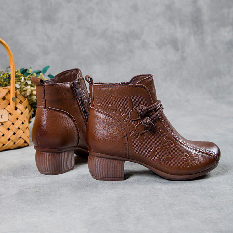 Handgemachte Lederstiefeletten mit warmem Innenfutter R&B R&B