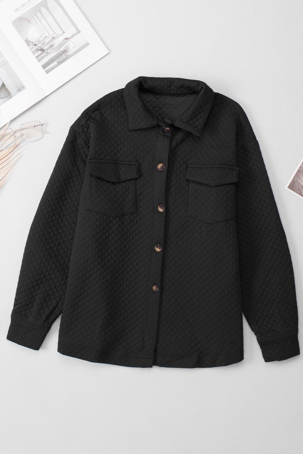R&B | Leichtgewicht Gesteppte Hemdjacke Polyester Komfort und Stil