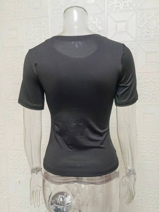 R&B | Einfarbiges Slim-Fit-Unterhemd