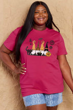 R&B | Simply Love Große Halloween-Themen Grafik Baumwoll-T-Shirt