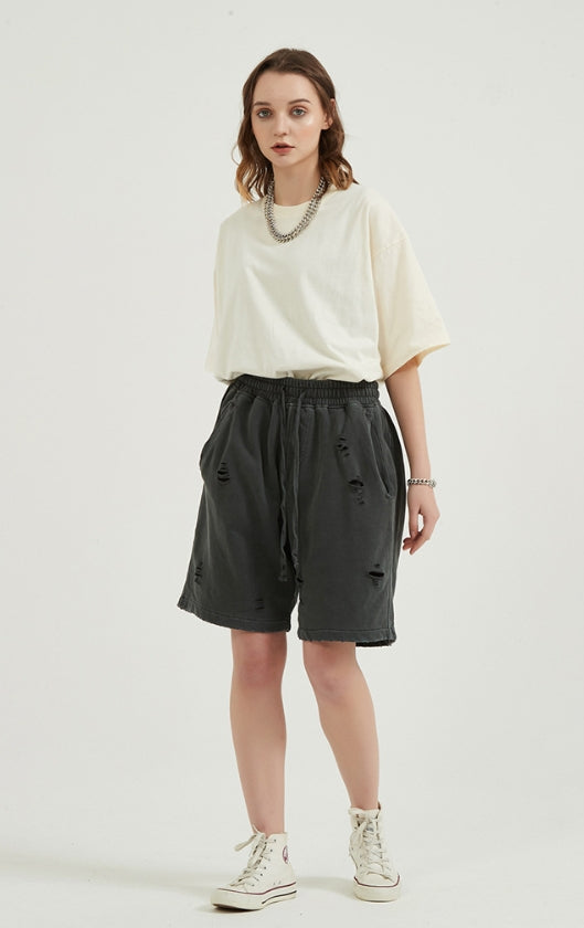 R&B | High Street Wind Schweres Waschwasser Alte Lose Shorts