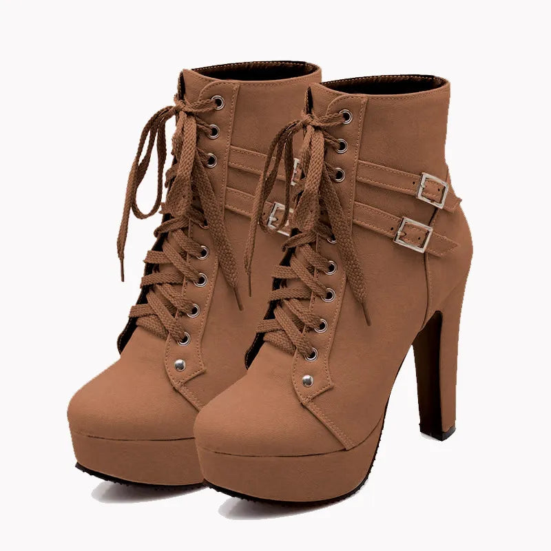 R&B | Schnürstiefel mit Gürtelschnalle