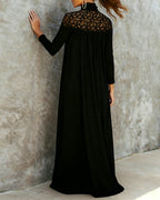 R&B | Kleid mit Stehkragen Aus Mesh und Patchwork