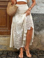 R&B | Boho-Spitzen-Maxi-Rock für Damen