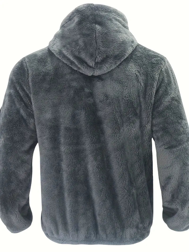 R&B Teddyjacke mit Reißverschluss für Männer