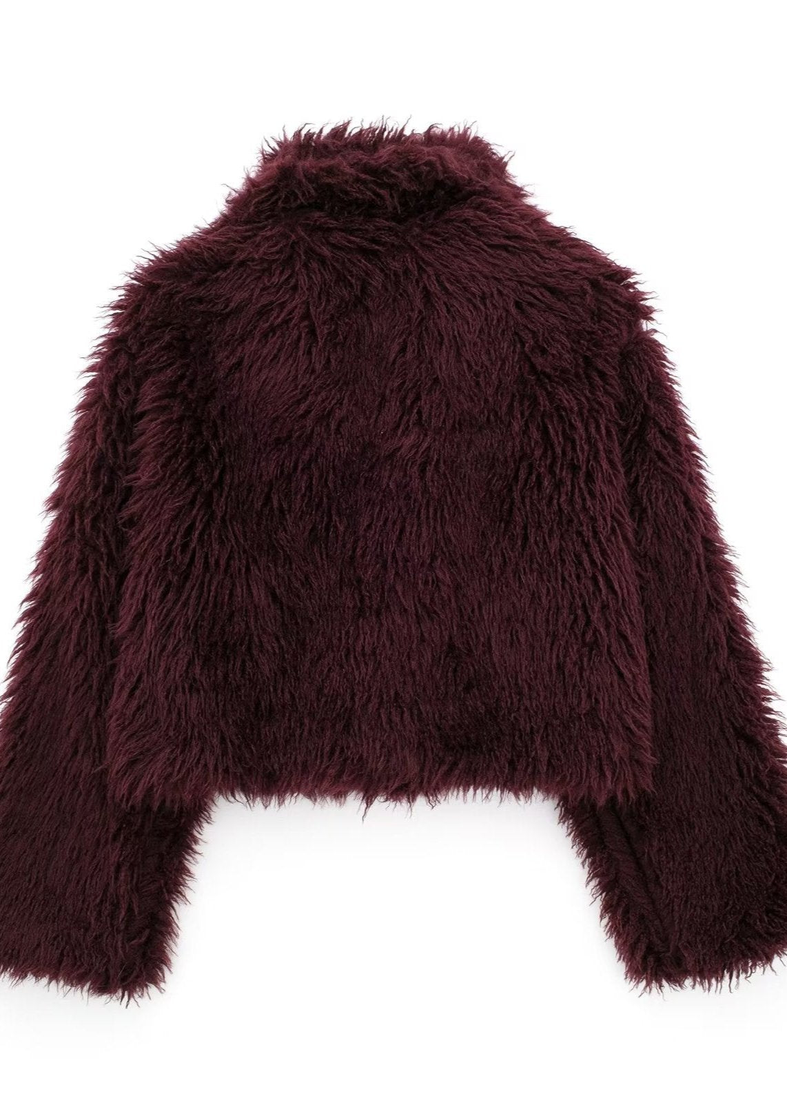 R&B | Kunstpelz Winterjacke in Burgunder